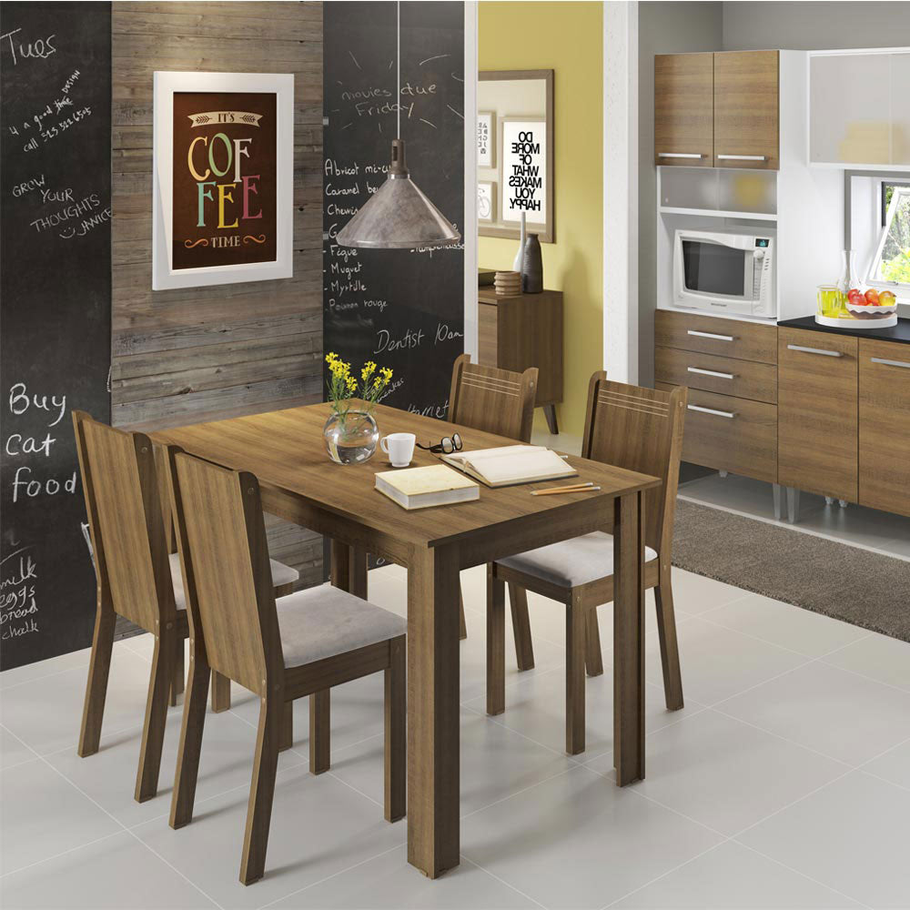 Juego de Comedor Rosie con 4 Sillas