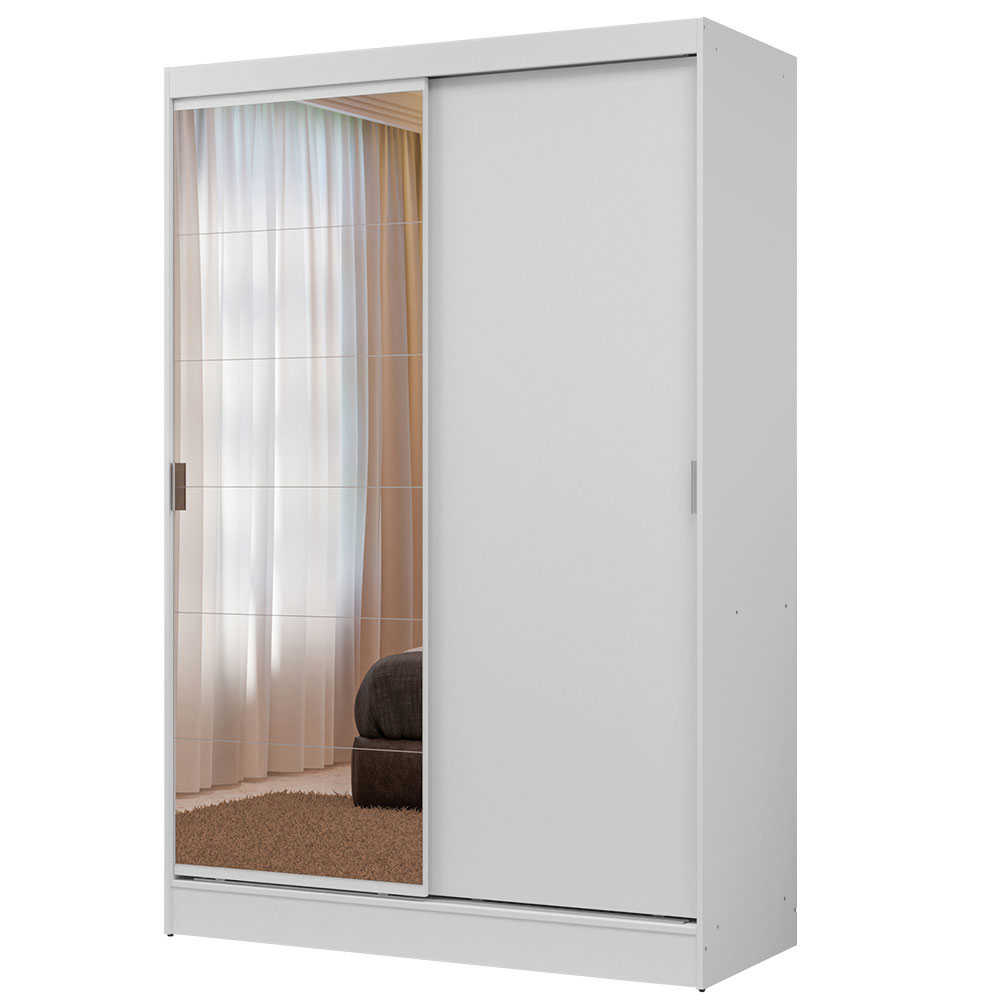 Clóset Luke 2 Puertas Corredizas 1 Espejo Blanco 183 cm x 119 cm x 54 cm
