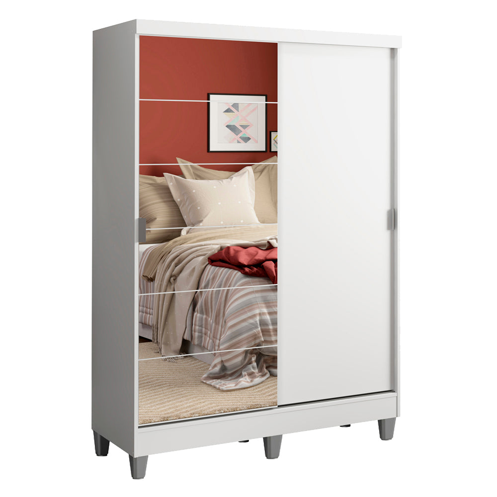 Closet Luke con Patas 2 Puertas Corredizas 1 Espejo