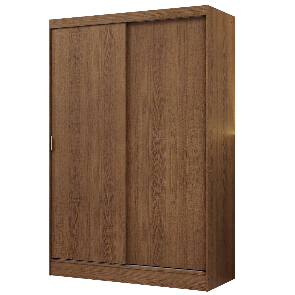 Clóset Luke 2 Puertas Corredizas 2 Cajones Marrón 183 cm x 119 cm x 54 cm
