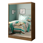 Clóset Luke 2 Puertas Corredizas con Espejos Marrón 183 cm x 119 cm x 54 cm