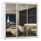 Clóset Monaco 3 Puertas Corredizas con Espejos Blanco 170 cm x 205 cm x 51 cm