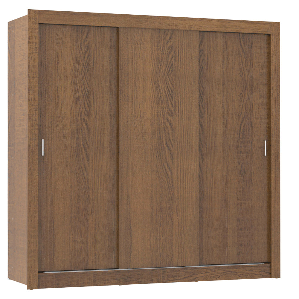 Clóset Monaco 3 Puertas Corredizas Marrón 170 cm x 205 cm x 51 cm