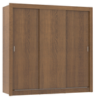 Clóset Monaco 3 Puertas Corredizas Marrón 170 cm x 205 cm x 51 cm