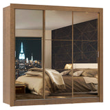 Closet Monaco 3 Puertas Corredizas con Espejos