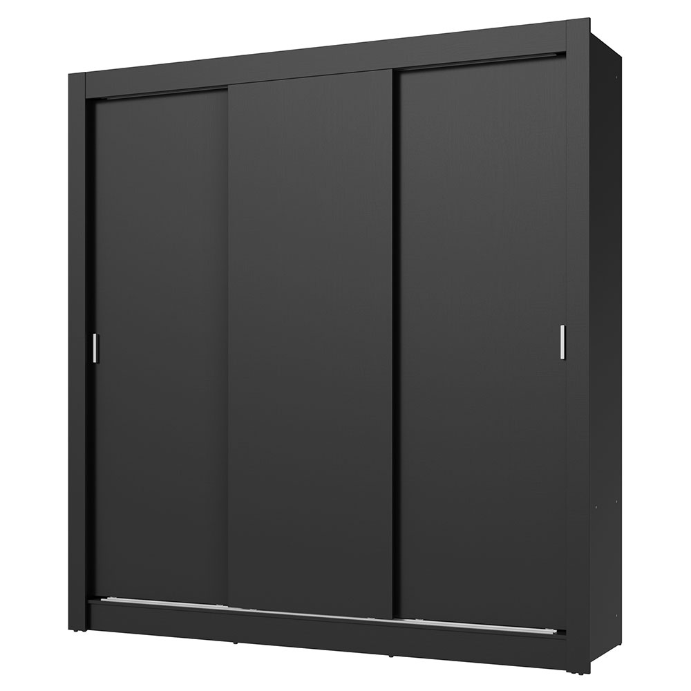 Clóset Monaco 3 Puertas Corredizas Negro 170 cm x 205 cm x 51 cm