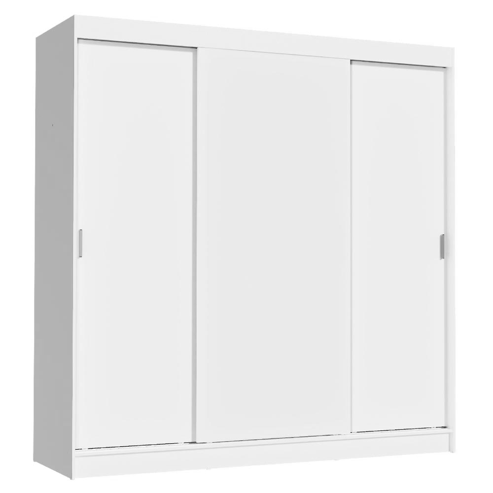 Clóset Reno 3 Puertas Corredizas 4 Cajones Blanco 180 cm x 205 cm x 54 cm