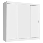 Clóset Reno 3 Puertas Corredizas 4 Cajones Blanco 180 cm x 205 cm x 54 cm