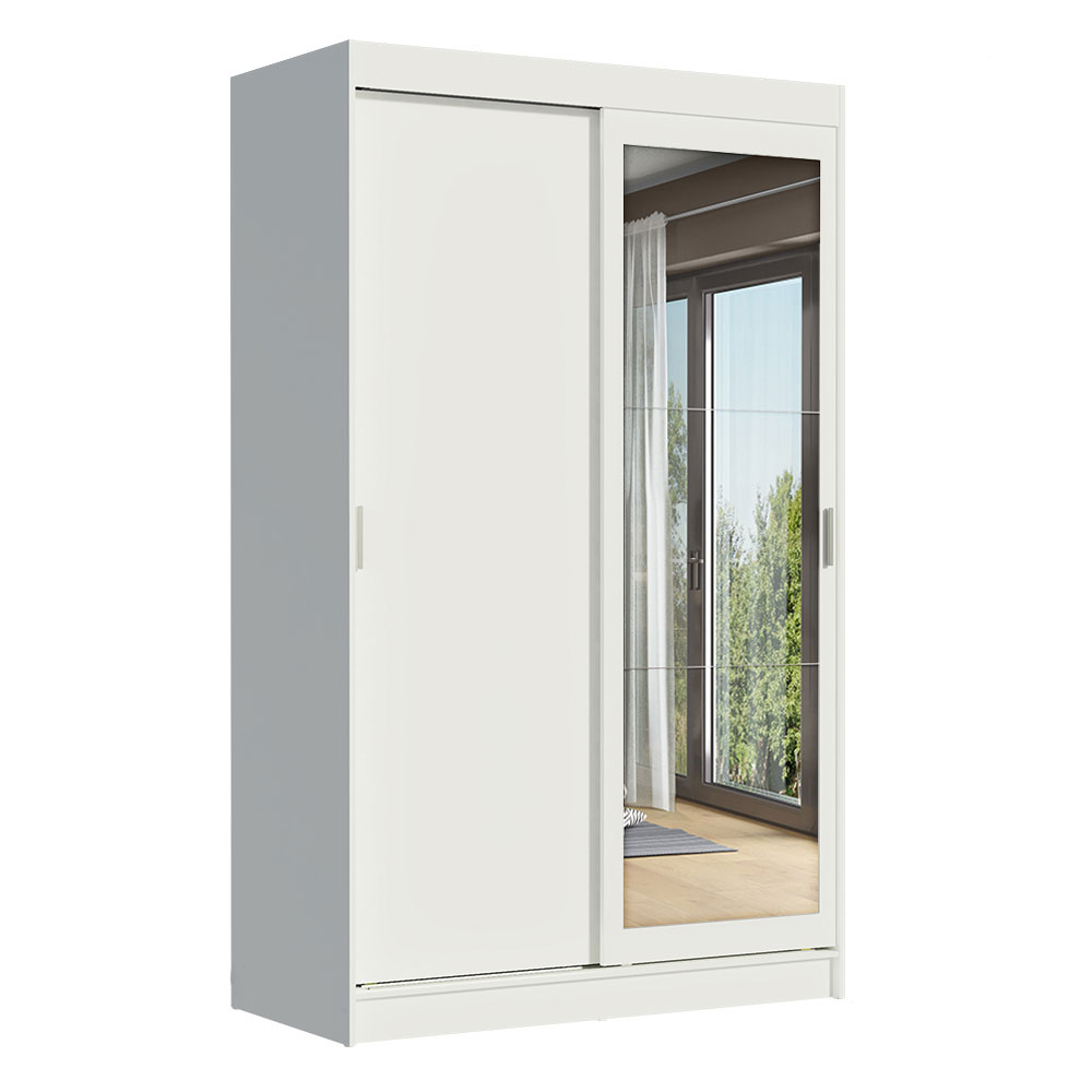 Clóset Tokio 2 Puertas Corredizas 1 Espejo Blanco 218 cm x 109 cm x 54 cm