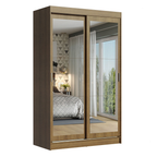 Clóset Tokio 2 Puertas Corredizas con Espejos Marrón 218 cm x 109 cm x 54 cm
