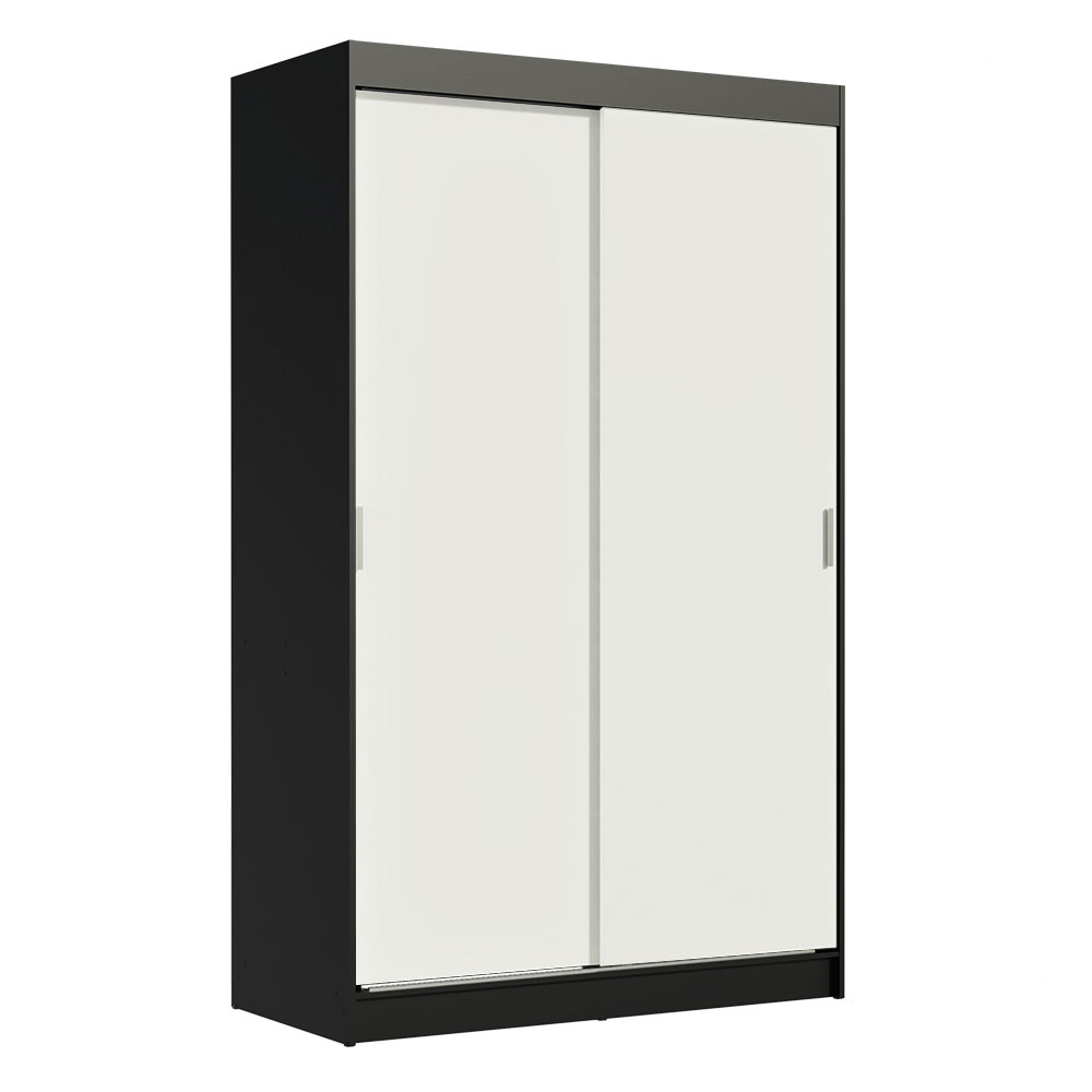 Clóset Tokio 2 Puertas Corredizas 2 Cajones Negro/Blanco 218 cm x 109 cm x 54 cm