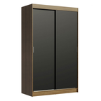 Clóset Tokio 2 Puertas Corredizas 2 Cajones Marrón/Negro 218 cm x 109 cm x 54 cm