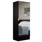 Zapatera Isis 1 Puerta con Espejo Negro