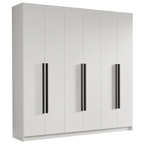Closet Venus 6 Puertas 4 Cajones 2 Barrales Blanco