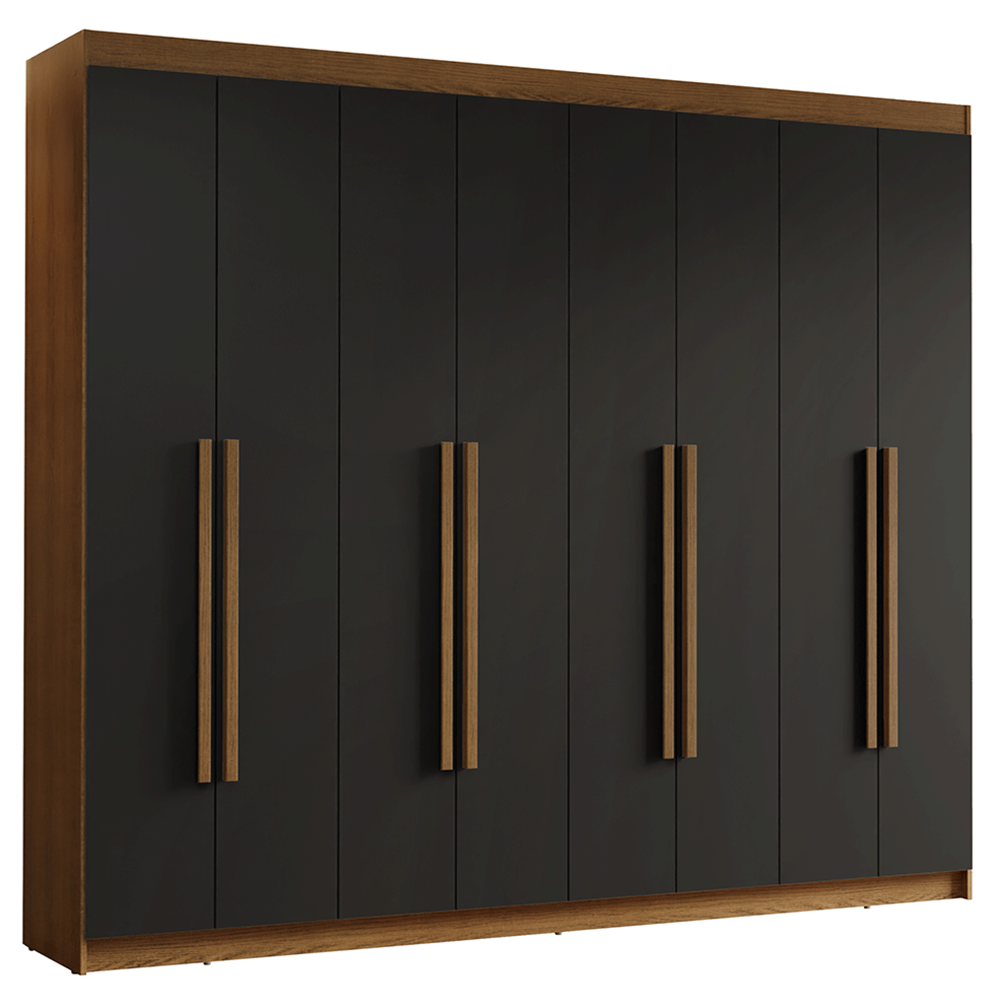Closet Venus 8 Puertas 4 Cajones 2 Barrales MarrónNegro