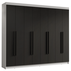 Closet Venus 8 Puertas 4 Cajones 2 Barrales BlancoNegro