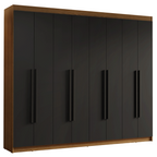 Closet Venus 8 Puertas 4 Cajones 2 Barrales MarrónNegro