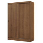 Closet Max 2 Puertas Corredizas 2 Cajones Marrón 183 cm x 119 cm x 54 cm