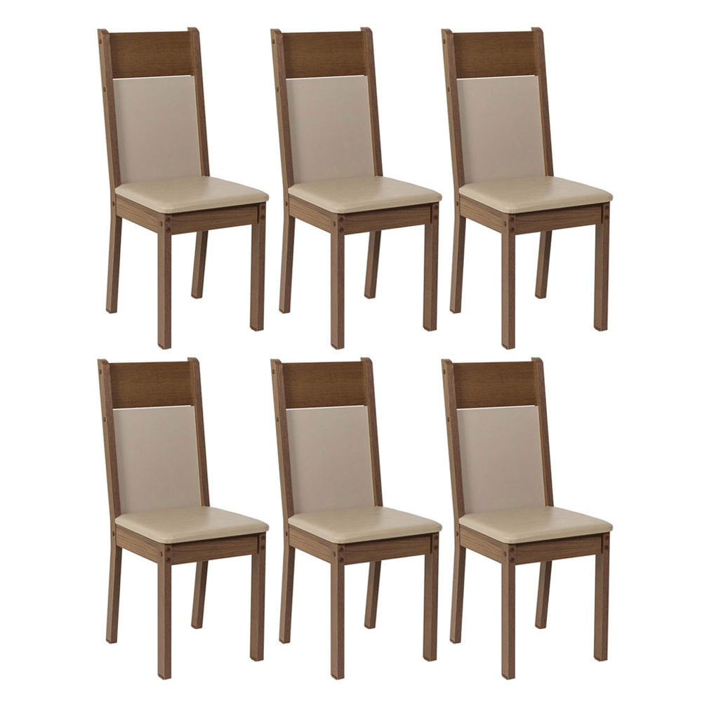 Kit con 6 Sillas de Comedor 4280