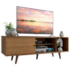 Centro de Entretenimiento Mesa para TV Dubai Hasta 65 Pulgadas Marrón (Patas Marrón)