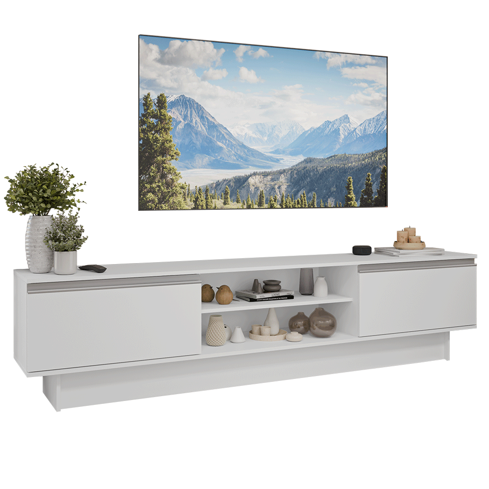Centro de Entretenimiento Mesa para TV Glamy Hasta 80 Plgdas