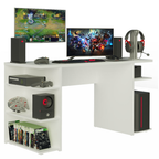 Escritorio Gamer Moderno para PC y Consola Blanco