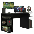 Escritorio Gamer Moderno para PC y Consola Negro