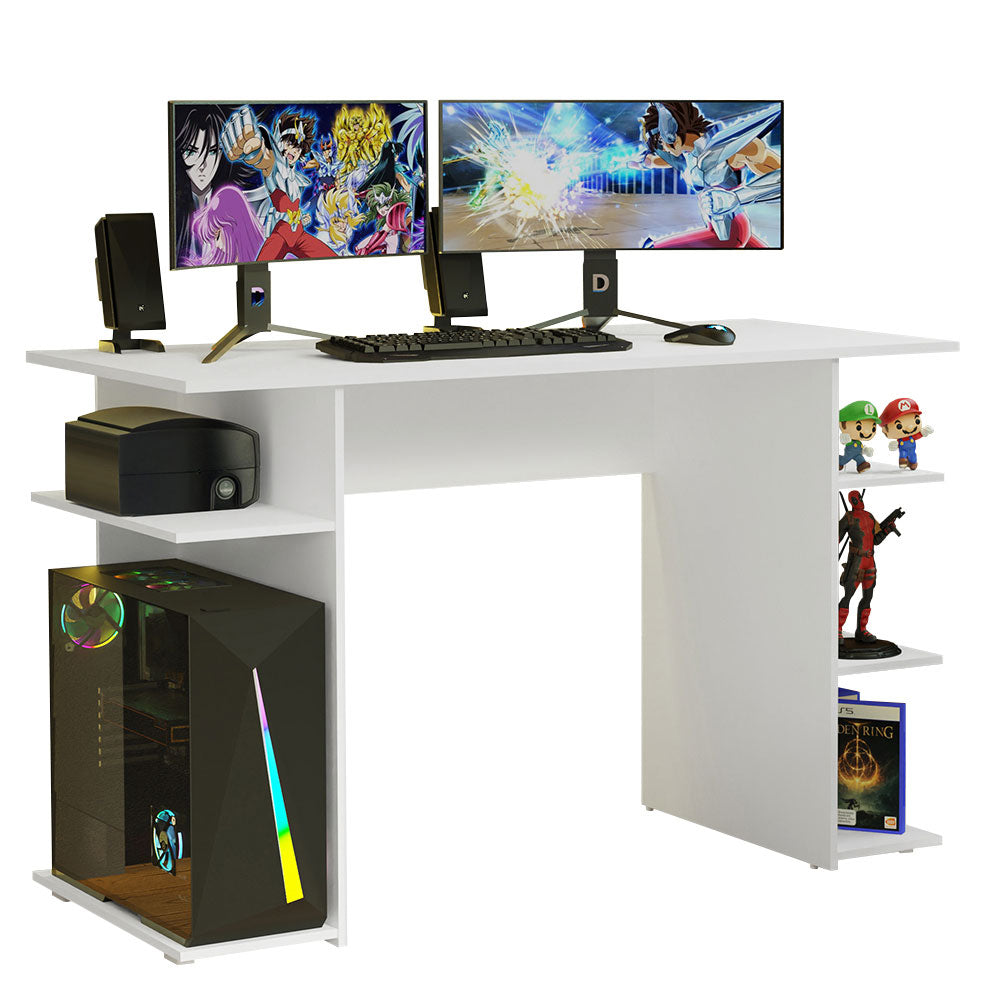 Escritorio Gamer Moderno para PC y Consola 9424 Blanco