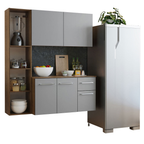 Cocina Compacta Elevada Easy 1.20 m con Encimera MarrónGris