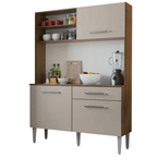 Mueble de Cocina Compacta Life 120 cm Marrón/Crema Madesa