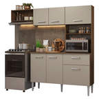 Mueble de Cocina Compacta Aura 2.00 Metros MarrónCrema