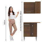 Kit Mueble de Cocina Superior y Mueble Bajo de Esquina Emilly Marrón
