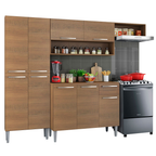 Cocina Integral Emilly Top 2.30 Metros Marrón