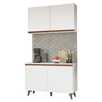 Kit Mueble de Cocina Superior y Mueble Bajo Reims 1.20 m Blanco