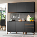 Cocina Integral Reims 1.80 m con Encimera Negro 80