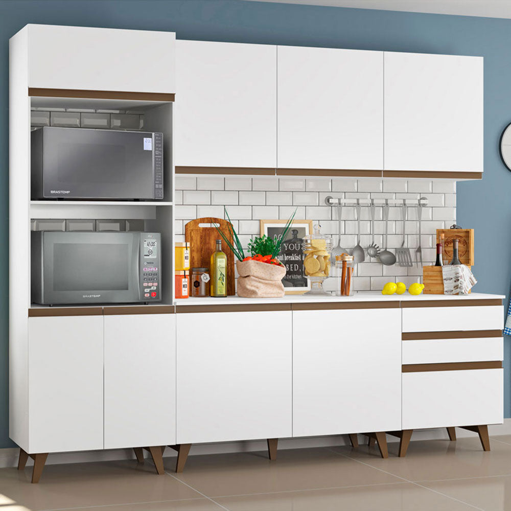 Cocina Integral Reims 2.50 m con Encimera Blanco