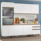 Cocina Integral Reims 2.50 m con Encimera Blanco