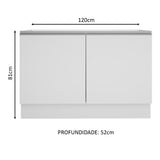 Mueble de Cocina Bajo Glamy 1.20 Metros 2 Puertas