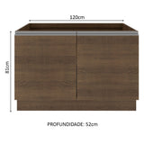 Mueble de Cocina Bajo Glamy 1.20 Metros 2 Puertas