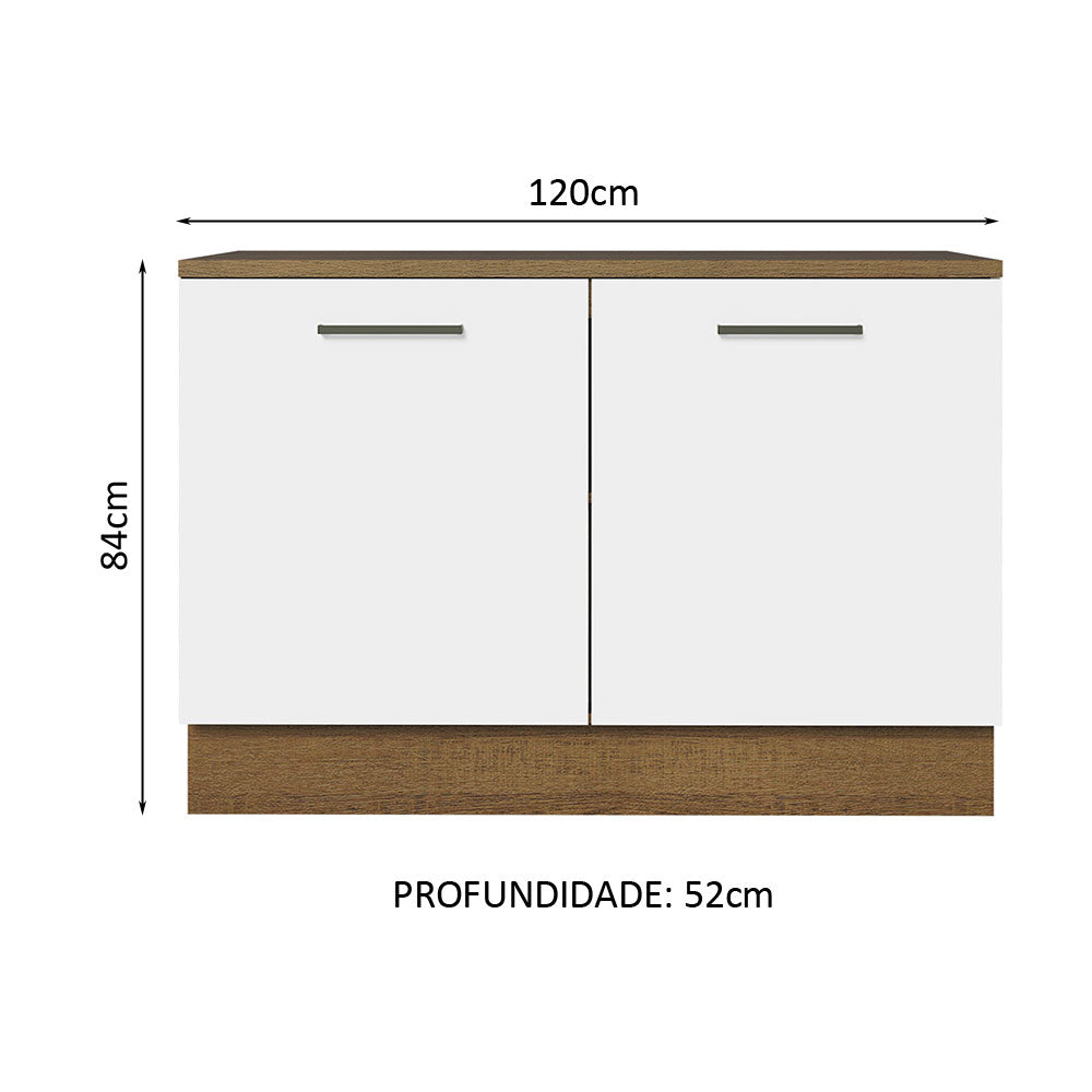 Mueble de Cocina Bajo Agata 1.20 m 2 Puertas con Encimera