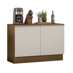 Mueble de Cocina Bajo Glamy 1.20 m 2 Puertas con Encimera Marrón/Blanco