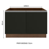 Mueble de Cocina Bajo Glamy 1.20 Metros 2 Puertas