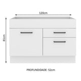 Mueble de Cocina Bajo Agata 1.20 m 1 Puerta 2 Cajones
