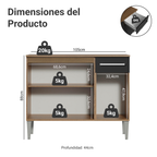 Mueble de Cocina Emilly 1.05 m 3 Puertas 1 Cajón con Encimera de MDP
