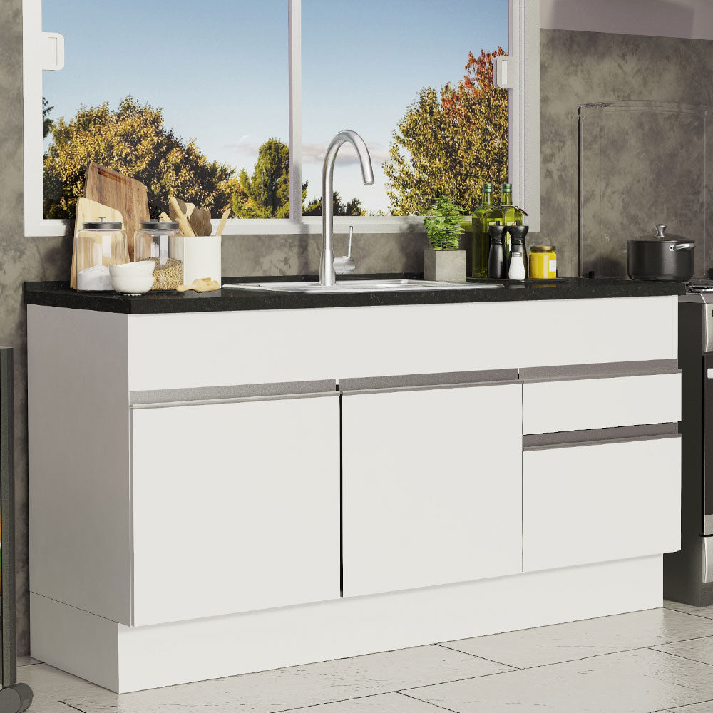 Mueble de Cocina Bajo Glamy 1.50 m 2 Puertas 2 Cajones