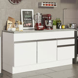 Mueble de Cocina Bajo Glamy 1.50 m 2 Puertas 2 Cajones con Encimera
