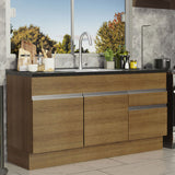 Mueble de Cocina Bajo Glamy 1.50 m 2 Puertas 2 Cajones