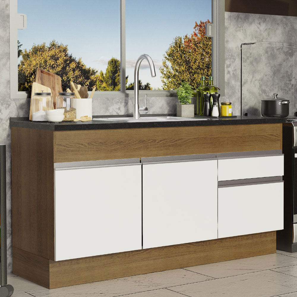 Mueble de Cocina Bajo Glamy 1.50 Metros 2 Puertas 2 Cajones