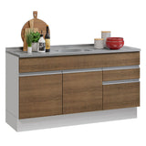 Mueble de Cocina Bajo Glamy 1.50 Metros con Mesón de Acero