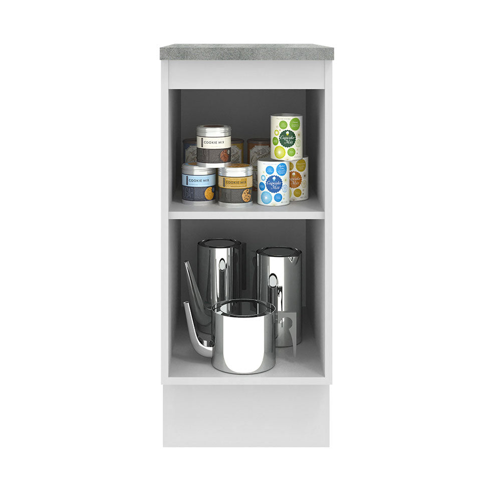 Mueble de Cocina Bajo Agata 35 cm 1 Puerta Blanco/Crema